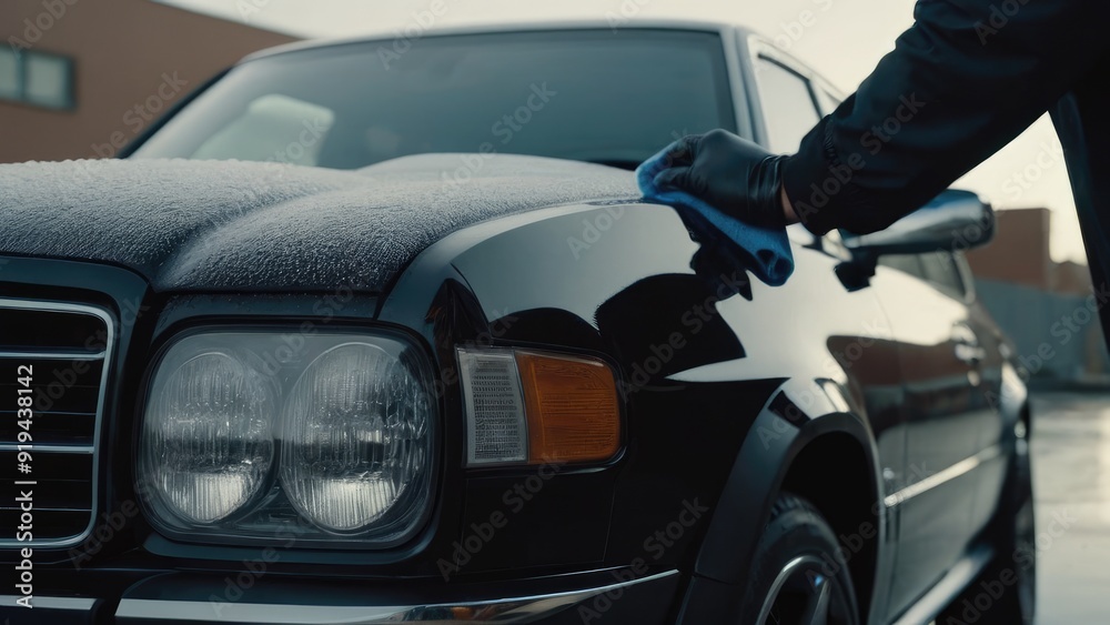 A team at the car wash meticulously cleans and polishes a vehicle, leaving it shining and pristine A team at the car wash meticulously cleans and polishes a vehicle, leaving it shining and pristine