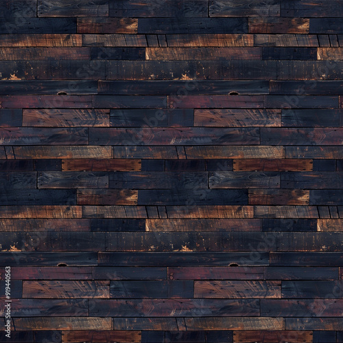 Dark rustic boards texture, seamless tileable wood background