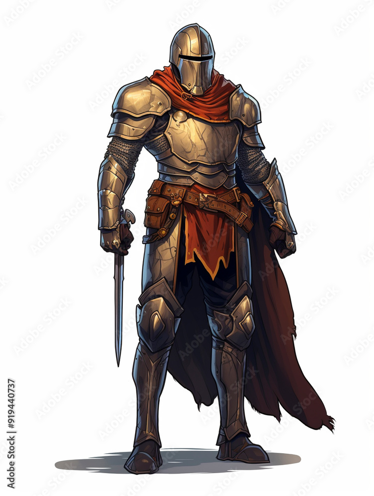 Full body of medieval knight Full body of medieval knight
