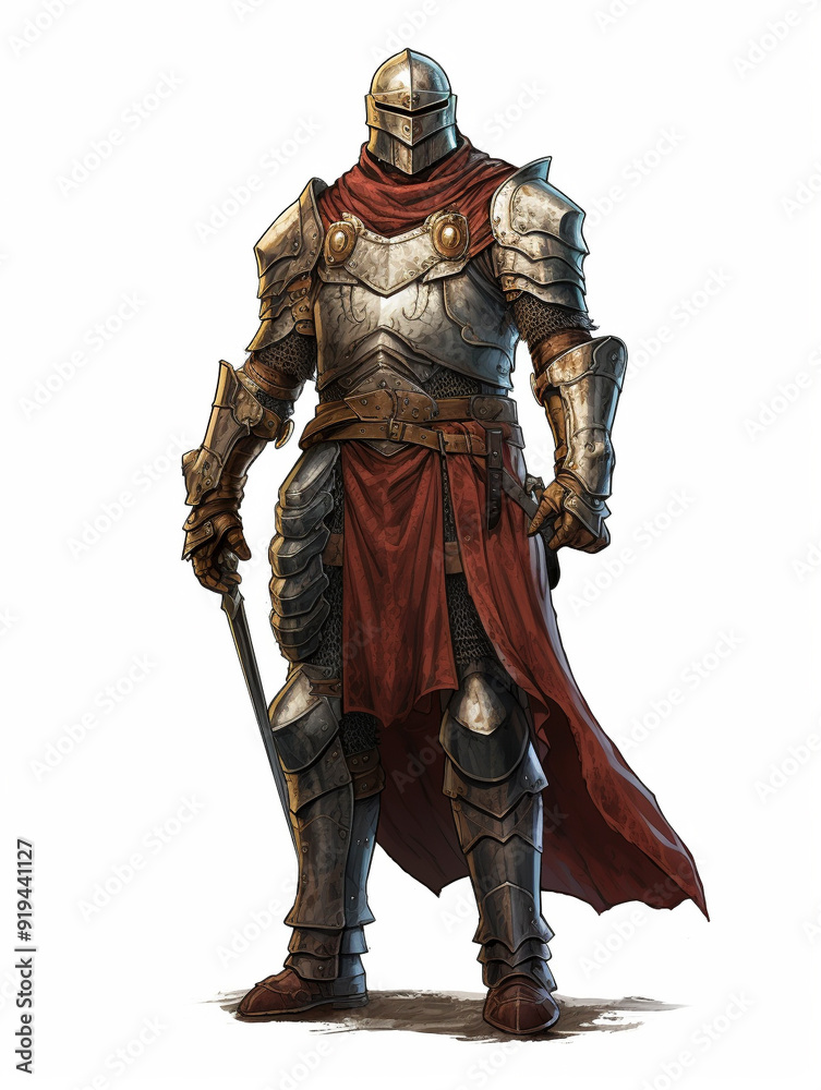 Full body of medieval knight Full body of medieval knight