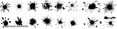 A radial explosion effect. Cartoon comic circle burst, bomb explosion, game  elements, steam clouds, energy explosions