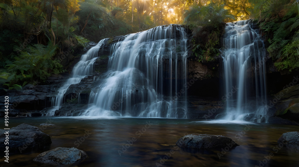 Obraz premium waterfall in the forest