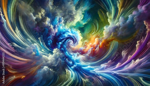 Vibrant cloudy Swirling Colors Abstract Background