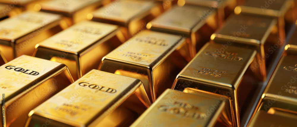 Gold bars, virtual wealth manager, digital portfolio tracking, modern finance Gold bars, virtual wealth manager, digital portfolio tracking, modern finance