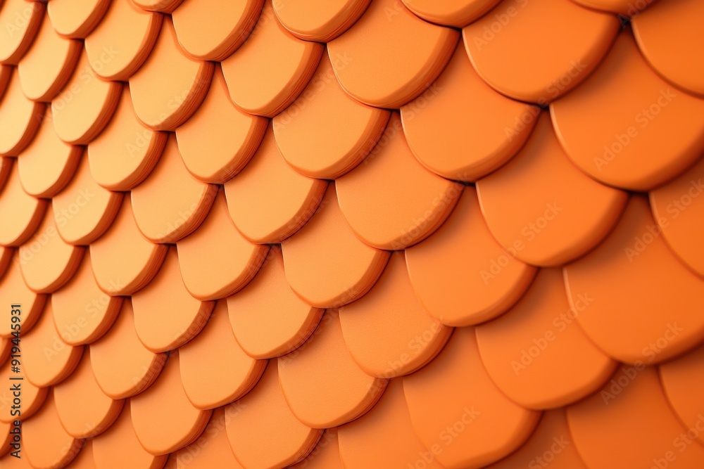 Close-up view of vibrant orange tiles arranged in a decorative pattern, showcasing texture and color for architectural design. Close-up view of vibrant orange tiles arranged in a decorative pattern, showcasing texture and color for architectural design.
