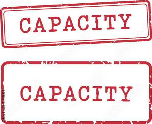 Capacity Rubber Stamp Vector Set