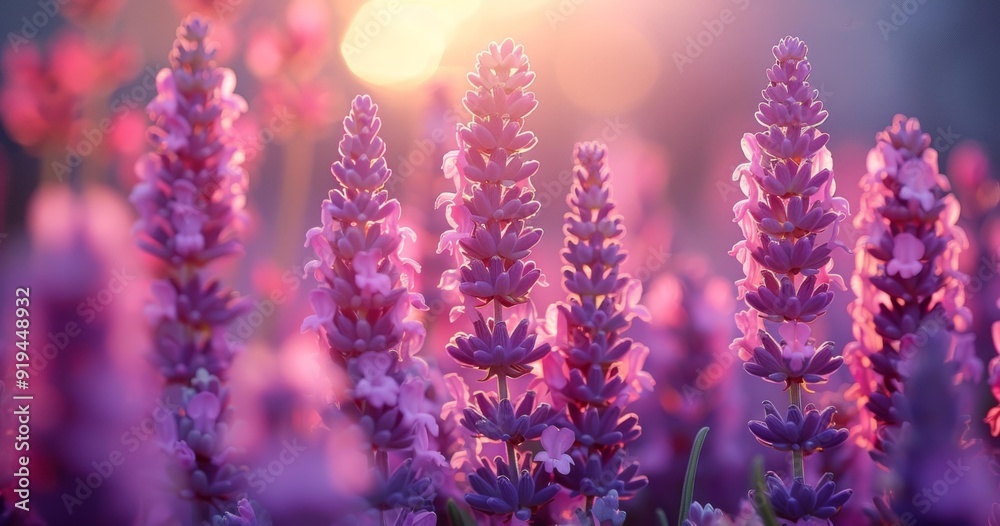 Obraz premium Pink Flowers in the Sunlight