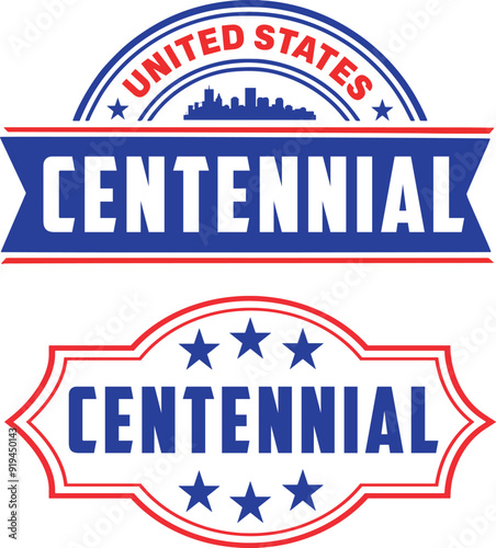 Centennial Colorado Vector Set