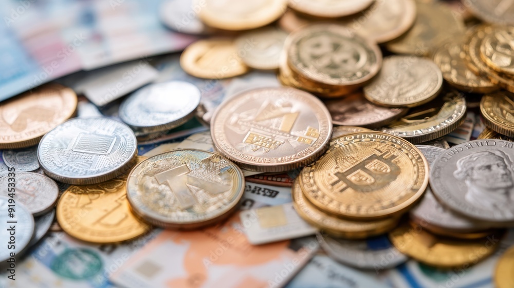 Global Currency Exchange: Close-Up of Diverse Payment Methods and Exchange Rates in Online Marketplace Global Currency Exchange: Close-Up of Diverse Payment Methods and Exchange Rates in Online Marketplace