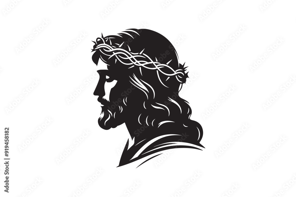 Jesus had silhouette vector illustration Jesus had silhouette vector illustration