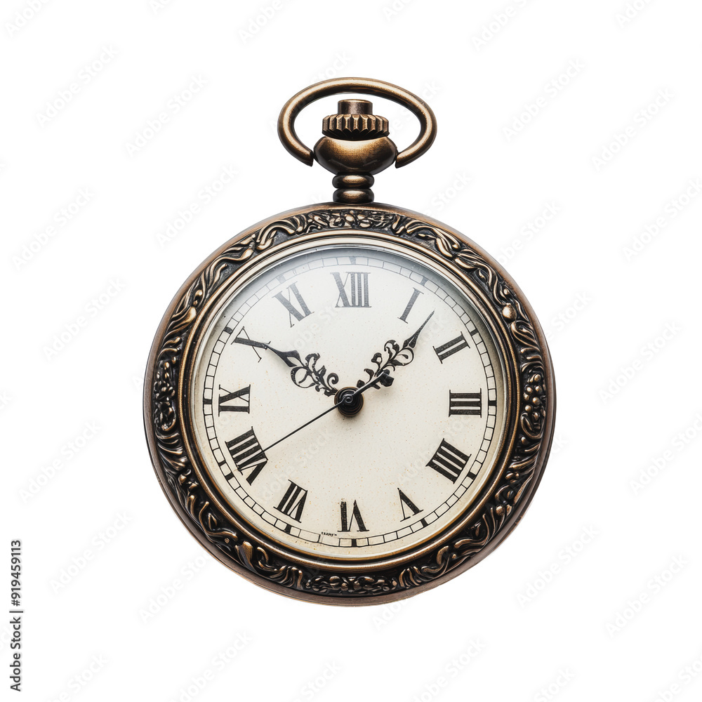 PNG Antique pocket watch with Roman numerals PNG Antique pocket watch with Roman numerals