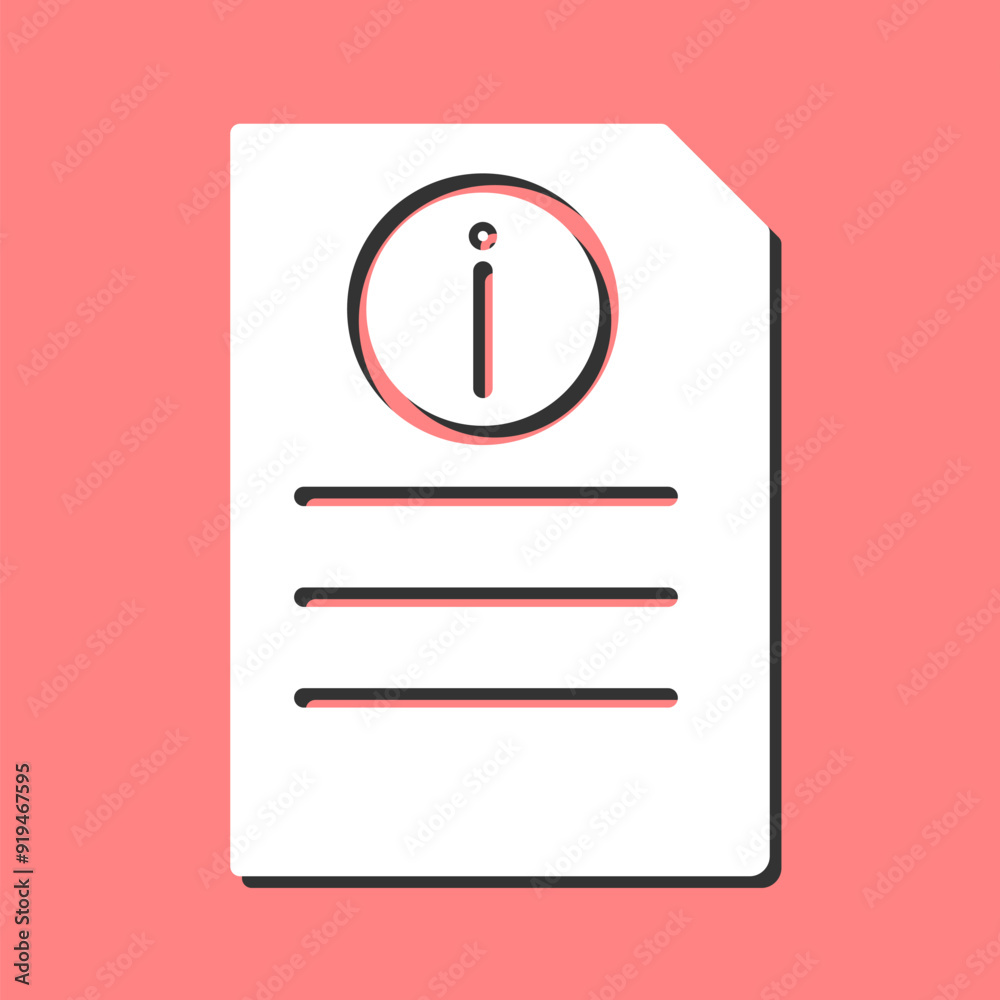 Information Document Vector Icon Information Document Vector Icon