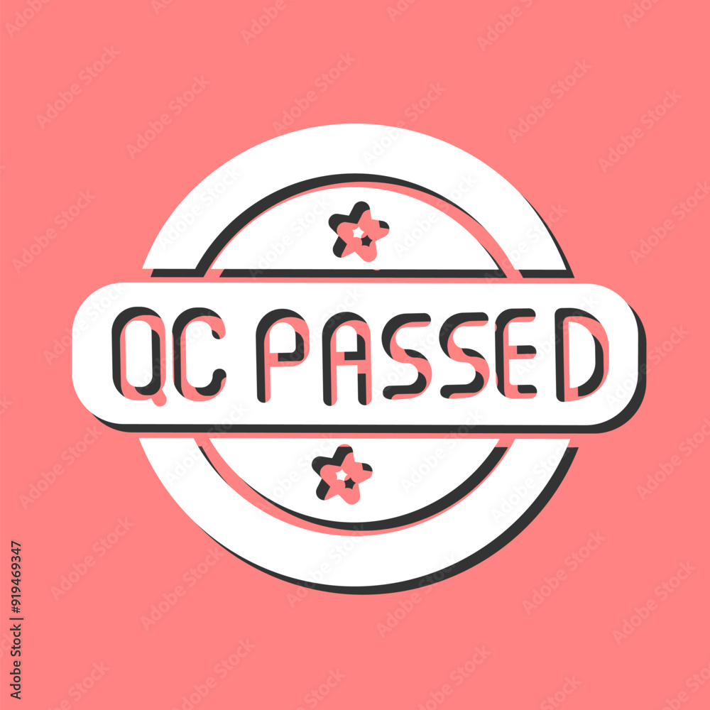 Obraz premium QC Passed Vector Icon