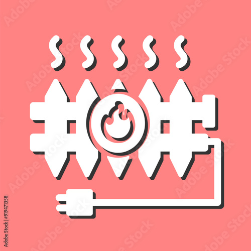 Heat Radiator Vector Icon
