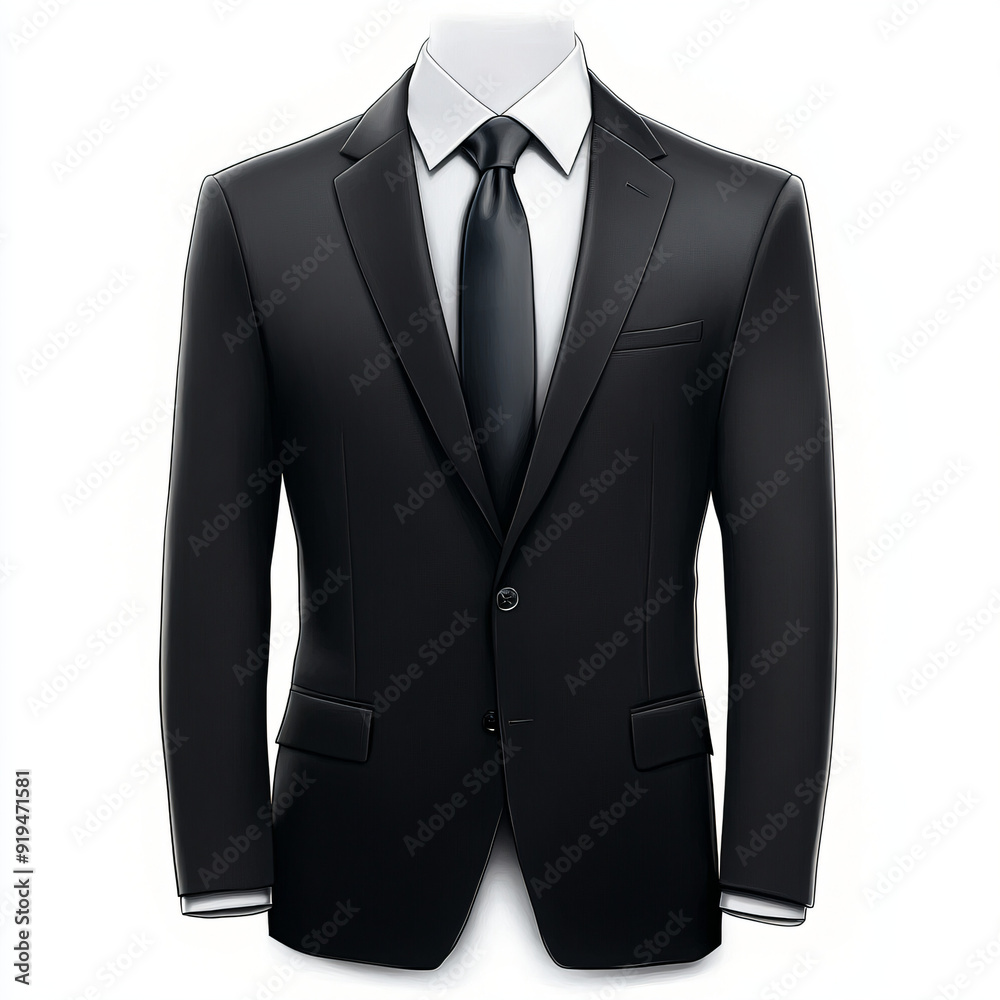 Black Suit with Tie. Black Suit with Tie.