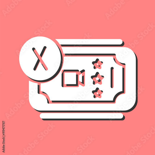 Cancel Ticket Vector Icon