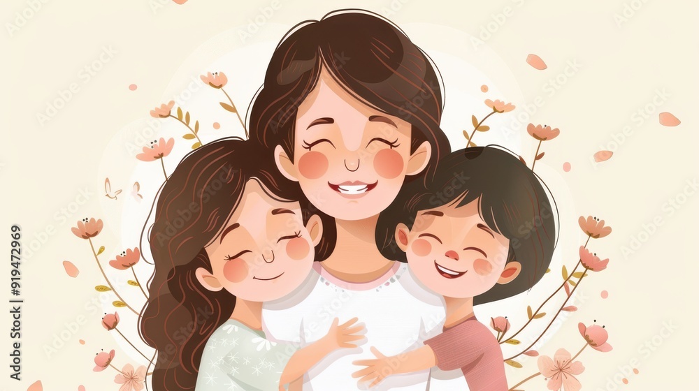 Mother Day Moment with daughter and son