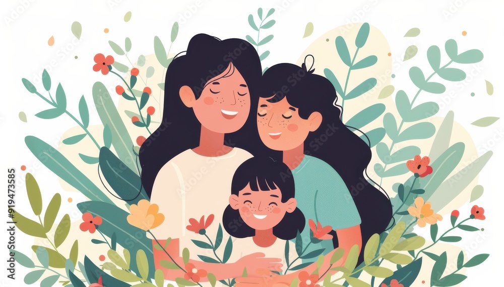 Mother Day Moment with daughter and son Mother Day Moment with daughter and son