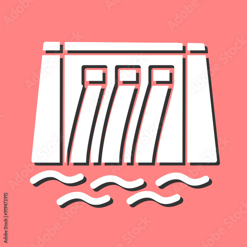 Water Dam Vector Icon