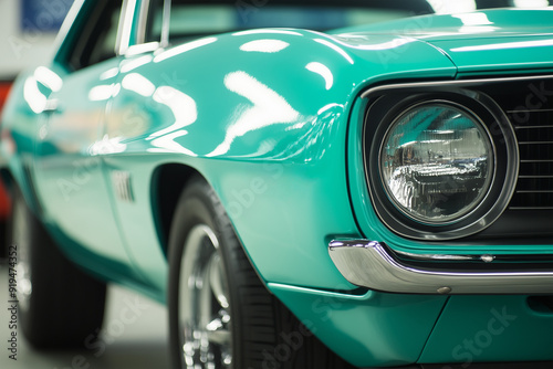 american muscle car close up photo