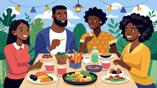 Black People Eating illustration