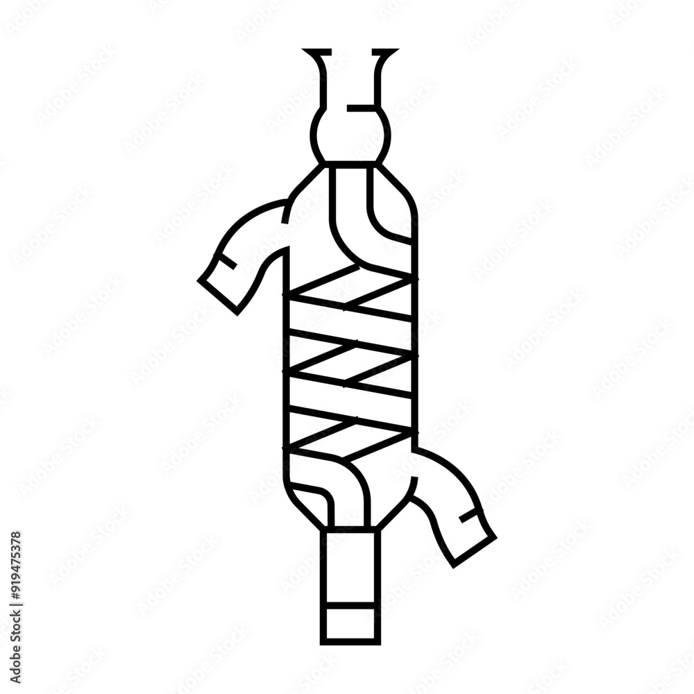 fractionating column chemical glassware lab line icon vector. fractionating column chemical glassware lab sign. isolated contour symbol black illustration fractionating column chemical glassware lab line icon vector. fractionating column chemical glassware lab sign. isolated contour symbol black illustration
