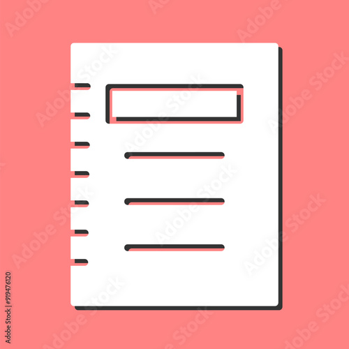 Notepad Vector Icon
