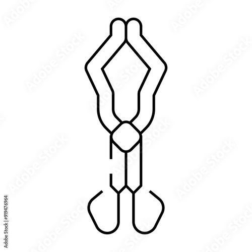 crucible tongs chemical glassware lab line icon vector. crucible tongs chemical glassware lab sign. isolated contour symbol black illustration