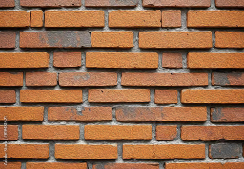 Brick texture. Pattern for printing on wall decorations, covers, leaflets, banners.