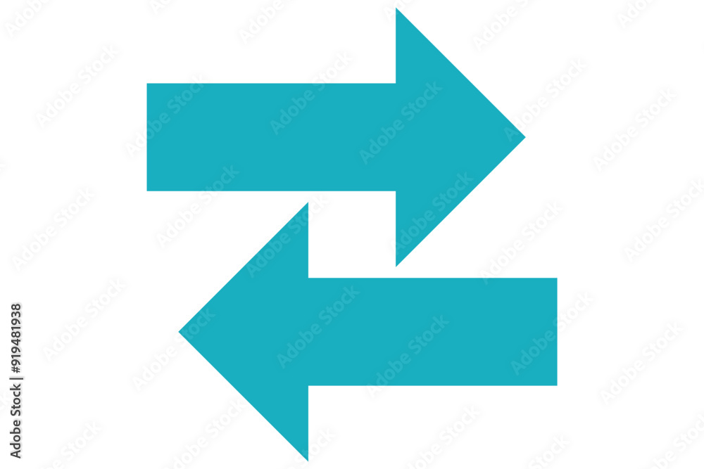 Blue arrow to the right / vector, isolated Blue arrow to the right / vector, isolated