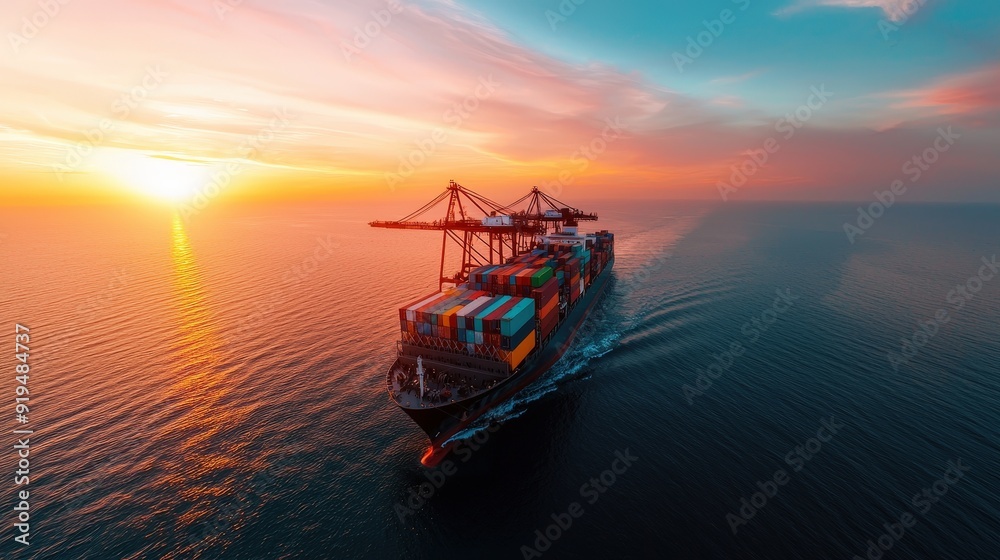 AI-enhanced sustainability initiatives in a modern eco-friendly port AI-enhanced sustainability initiatives in a modern eco-friendly port
