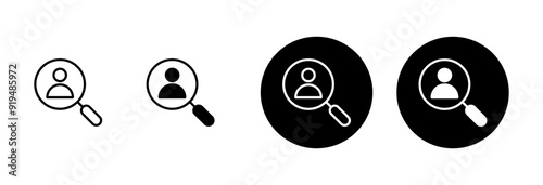 Hiring icon vector isolated on white background. Human resources concept. Recruitment. Search job vacancy icon. Hire. Find people icon