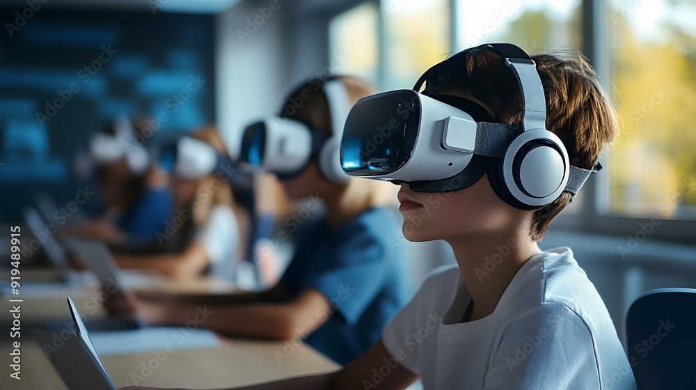 Futuristic Virtual Reality Classroom Representing the Evolution of Education Technology Futuristic Virtual Reality Classroom Representing the Evolution of Education Technology