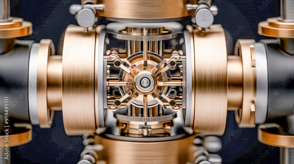 Representation of quantum processors with cooling systems and nested chips based on superconducting circuits symbolizing modern technological advancements in quantum computing Representation of quantum processors with cooling systems and nested chips based on superconducting circuits symbolizing modern technological advancements in quantum computing
