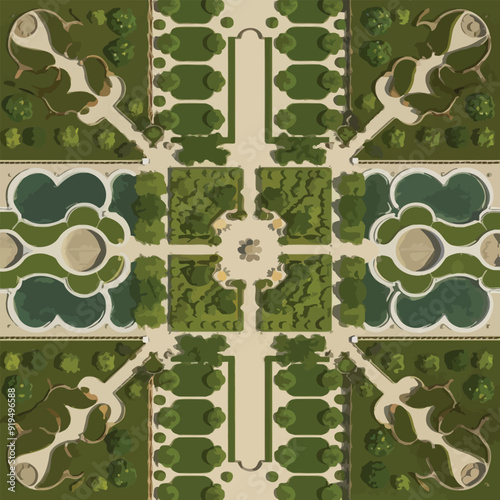 Mughal Garden illustration