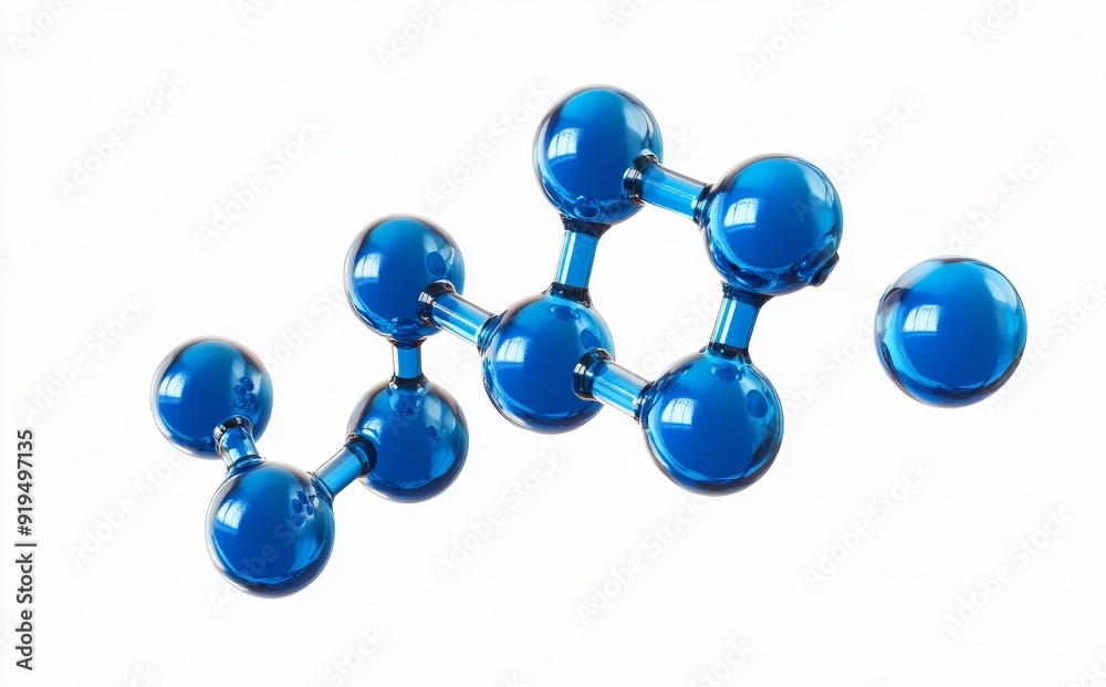 Biological and chemical concept of a molecule, rendered in 3D. Biological and chemical concept of a molecule, rendered in 3D.