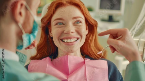 The smiling dental patient. photo