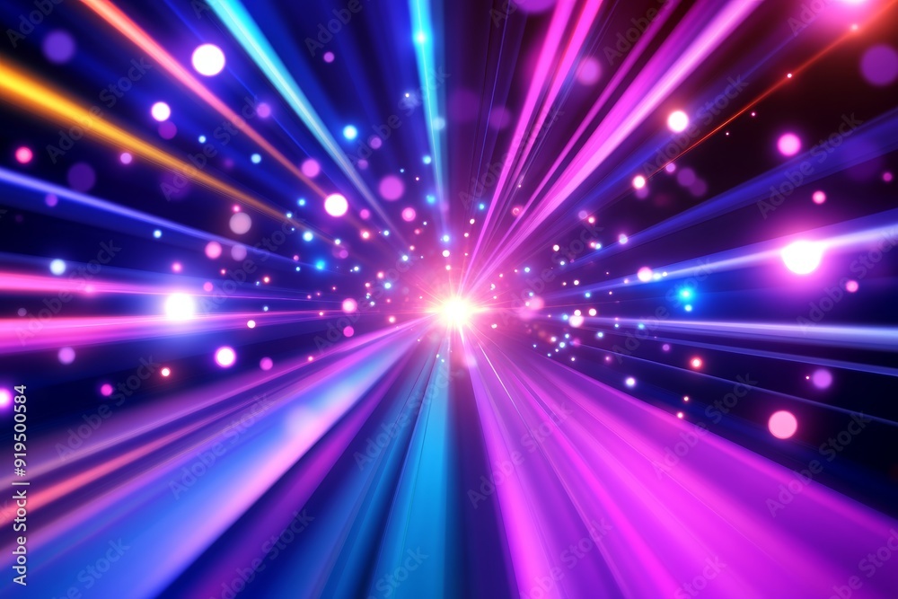 Abstract speed lines with neon fiber optic lines on a background of abstract texture Abstract speed lines with neon fiber optic lines on a background of abstract texture