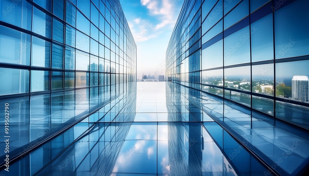 sleek blurred glass facade of a modern office building reflecting sky and cityscape tinted blue windows create an abstract pattern symbolizing corporate transparency and contemporary architecture sleek blurred glass facade of a modern office building reflecting sky and cityscape tinted blue windows create an abstract pattern symbolizing corporate transparency and contemporary architecture