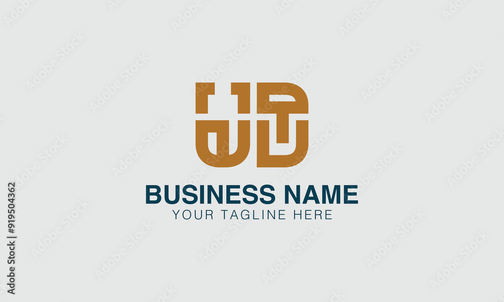 Fototapeta premium UD U ud initial logo | initial based abstract modern minimal creative logo, vector template image. luxury logotype logo, real estate homie logo. typography logo. initials logo