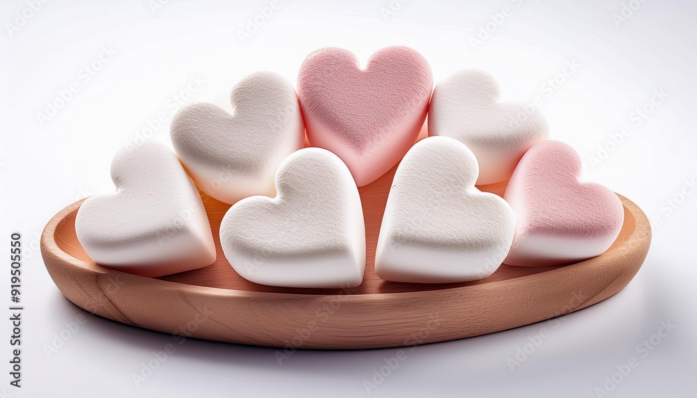 Sweet heart shape of marshmallow isolated on white background. Valentine Day holiday festive concept with Marshmallow candies. Sweet heart shape of marshmallow isolated on white background. Valentine Day holiday festive concept with Marshmallow candies.