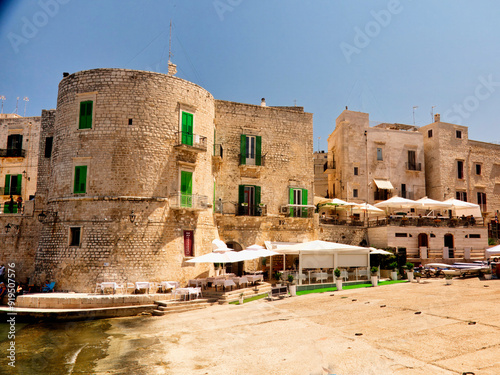Traditional Italy. Atmospheric Puglia region with white villages and colorful fishing boats. Giovinazzo town, Bari province