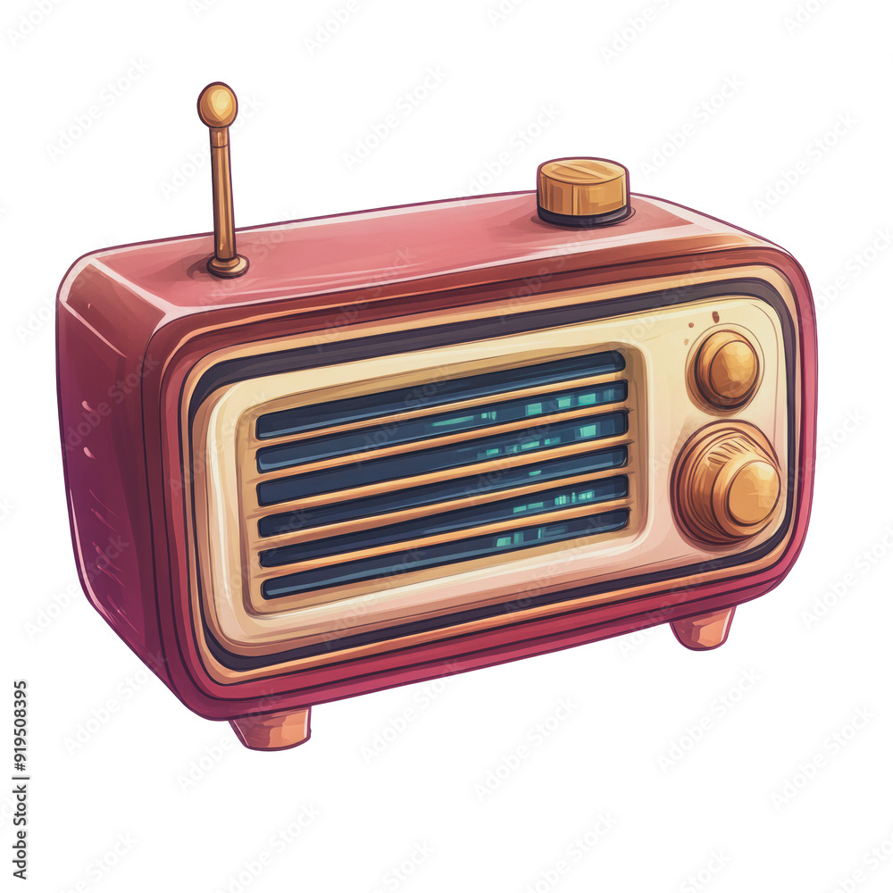 PNG Retro radio in a cozy living room setting PNG Retro radio in a cozy living room setting
