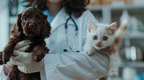 The puppy and kitten checkup photo