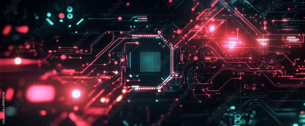 Circuit board pattern in futuristic digital electric tech Circuit board pattern in futuristic digital electric tech