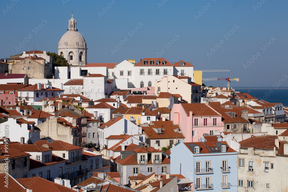 panoramic view of Lisbon city panoramic view of Lisbon city