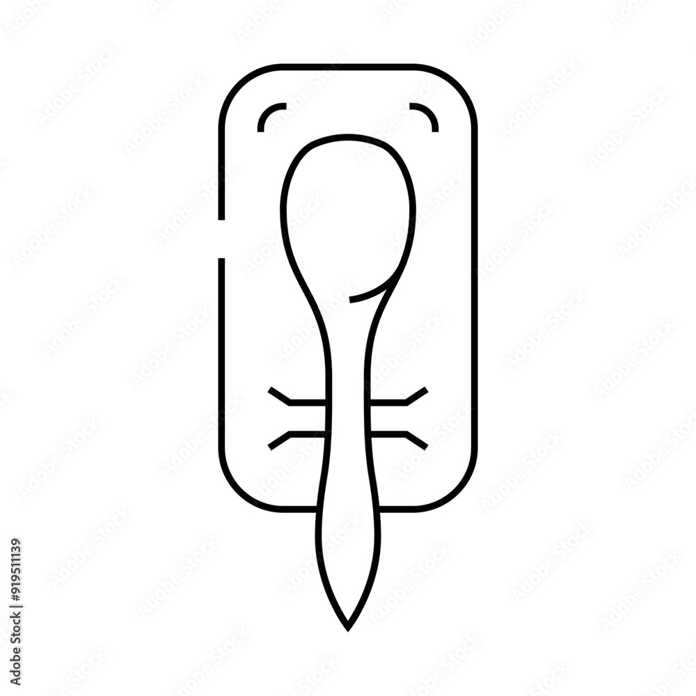 spoon rest home interior line icon vector. spoon rest home interior sign. isolated contour symbol black illustration spoon rest home interior line icon vector. spoon rest home interior sign. isolated contour symbol black illustration