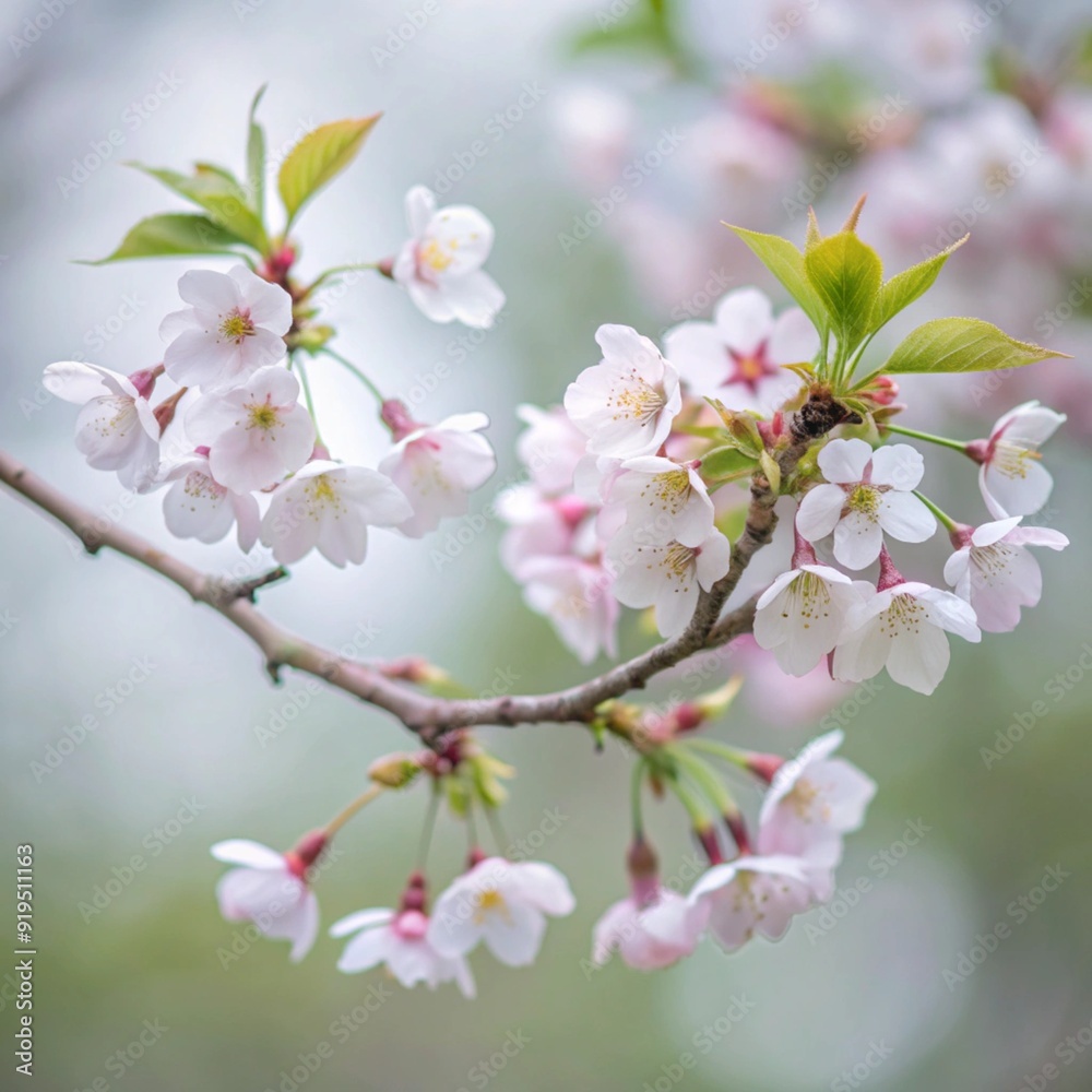 Beautiful Delicate Cherry Blossom Branch Ideal for Spring Decor and Floral Designs Beautiful Delicate Cherry Blossom Branch Ideal for Spring Decor and Floral Designs