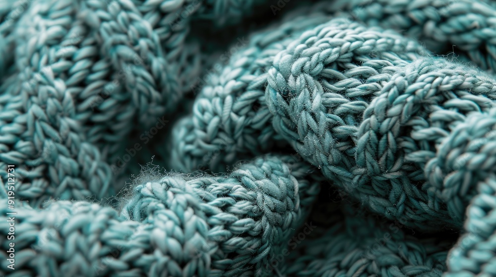 Close up of soft green knitted texture in warm winter clothing Textile surface for text with copy space Close up of soft green knitted texture in warm winter clothing Textile surface for text with copy space