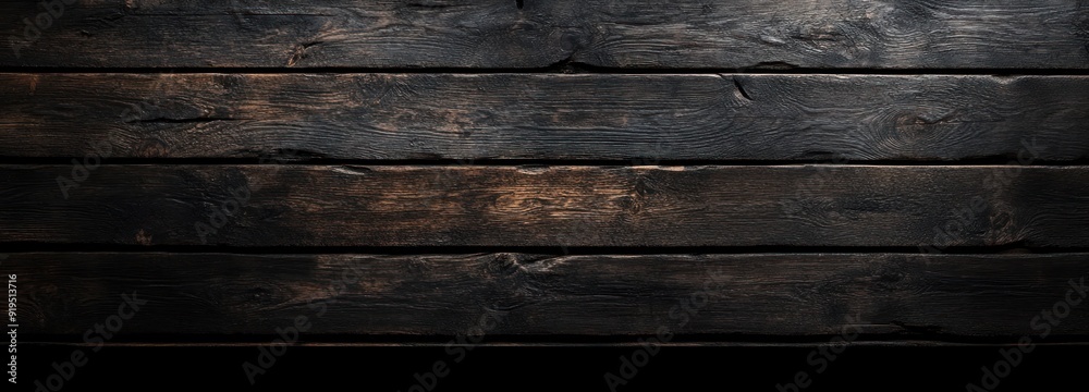 Fototapeta premium Dark, Rustic Wooden Planks with Visible Grain
